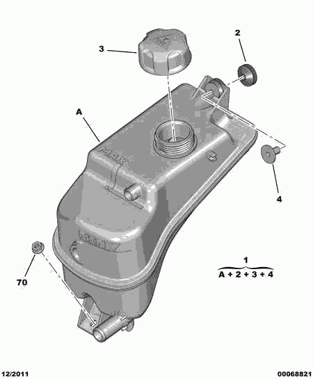 PEUGEOT 1323.14 - Vas de expansiune, racire aaoparts.ro