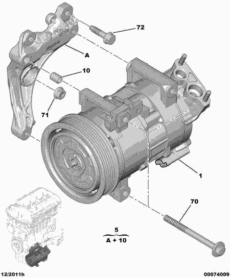 CITROËN 6487.42 - Compresor, climatizare aaoparts.ro