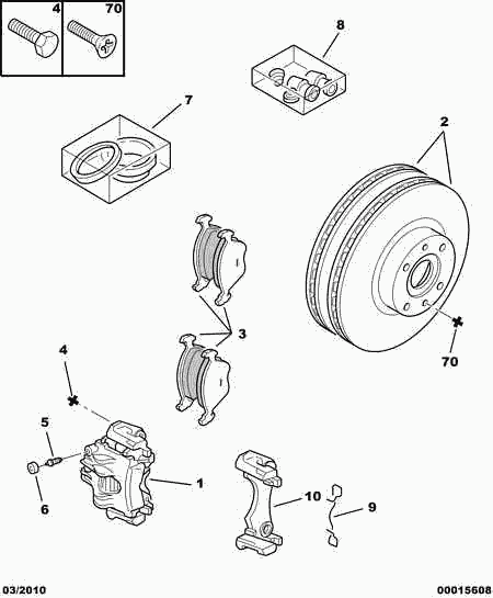 PEUGEOT 4251 39 - Set placute frana,frana disc aaoparts.ro