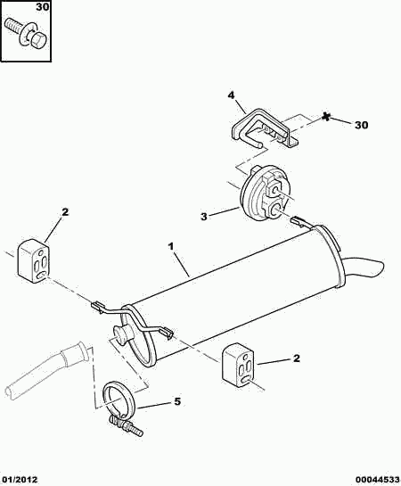 PSA 1755 59 - Cuzinet, stabilizator aaoparts.ro
