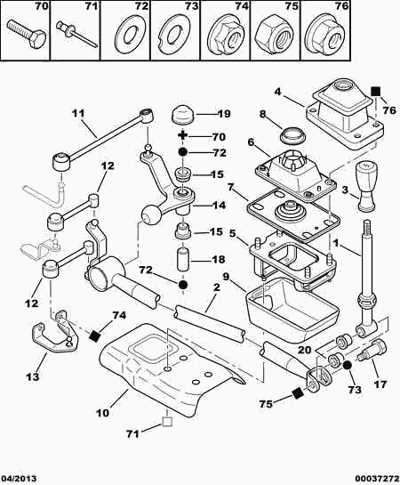 CITROËN 2454 F7 - Set reparatie, levier cutie de viteze aaoparts.ro