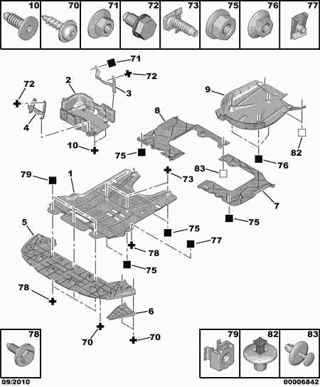 PSA 7013 W0 - Material amortizare zgomot, nisa motor aaoparts.ro
