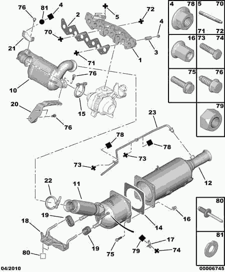 CITROËN/PEUGEOT 1714.F5 - Conducta de presiune, senzor de presiune (filtru particule) aaoparts.ro