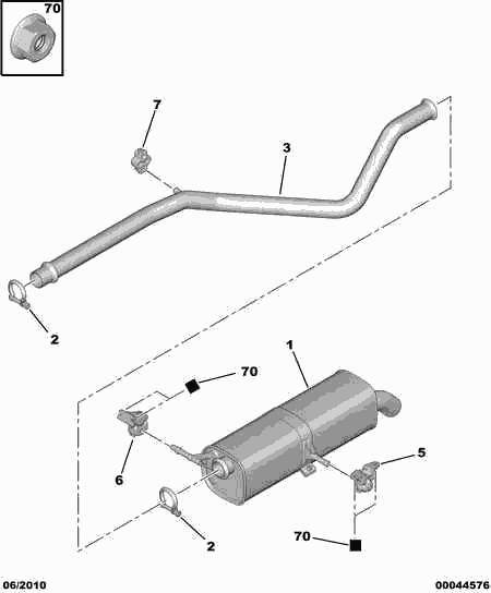 PSA 1755 L1 - Cuzinet, stabilizator aaoparts.ro