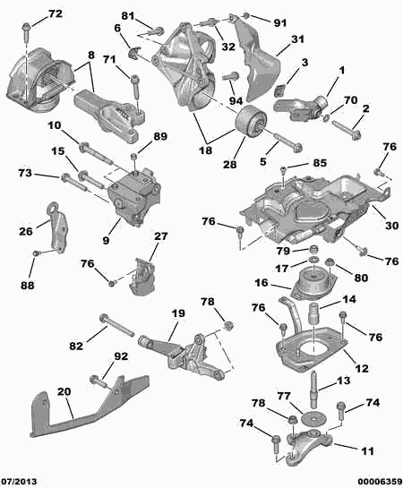 CITROËN 1844 68 - Suport motor aaoparts.ro