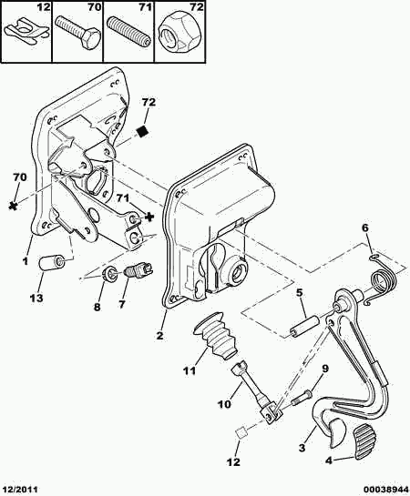 PSA 4504 14 - Acoperire pedala, pedala frana aaoparts.ro