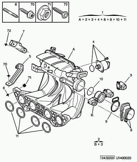 PEUGEOT 1635.Q8 - Garnitura, galerie admisie aaoparts.ro