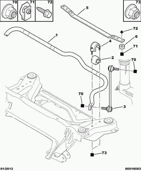 PSA 5094.83 - Cuzinet, stabilizator aaoparts.ro