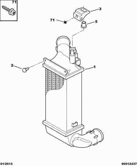 PEUGEOT 0384.F3 - Intercooler, compresor aaoparts.ro