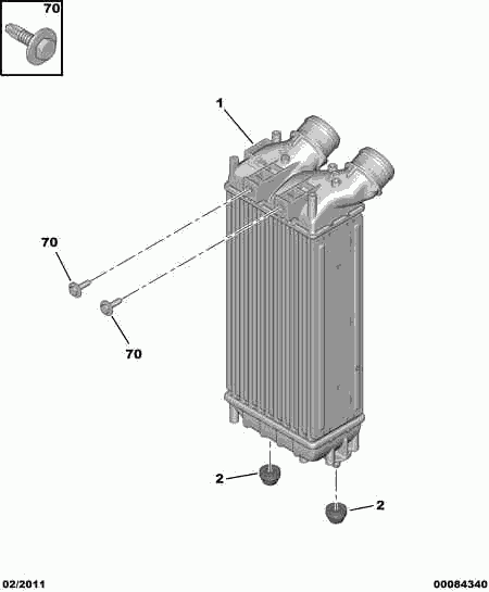 CITROËN 0384.N9 - Intercooler, compresor aaoparts.ro