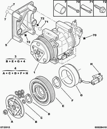 CITROËN/PEUGEOT 6453 KS - Compresor, climatizare aaoparts.ro