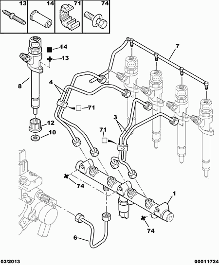 CITROËN/PEUGEOT 1982.63 - Surub, suport injector aaoparts.ro