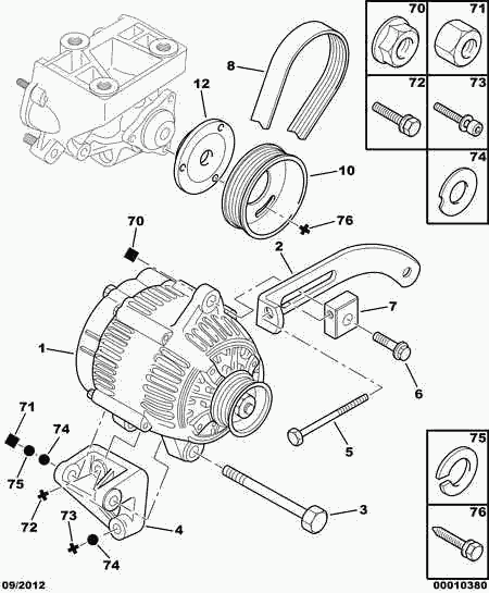 PEUGEOT 5705 AK - Generator / Alternator aaoparts.ro