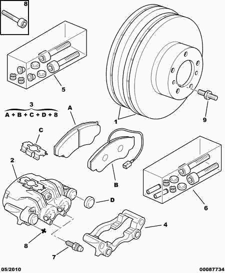 CITROËN 4254-59 - Set placute frana,frana disc aaoparts.ro