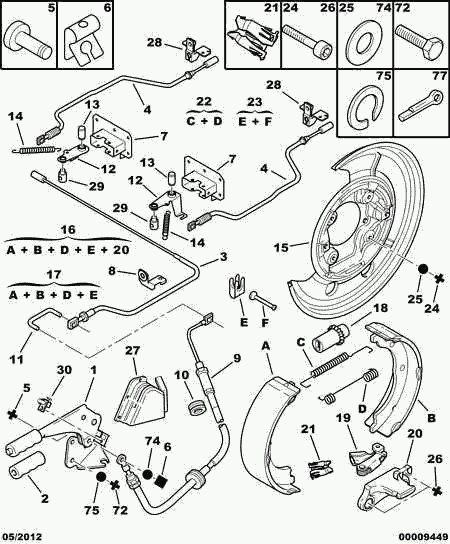 CITROËN 4341.10 - Set reparatie, cheie frana aaoparts.ro