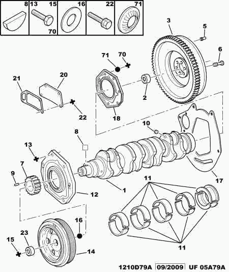 PEUGEOT 0113 N7 - Set rulemt arbore cotit aaoparts.ro