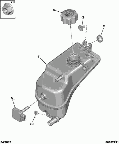 PEUGEOT 1323.23 - Vas de expansiune, racire aaoparts.ro