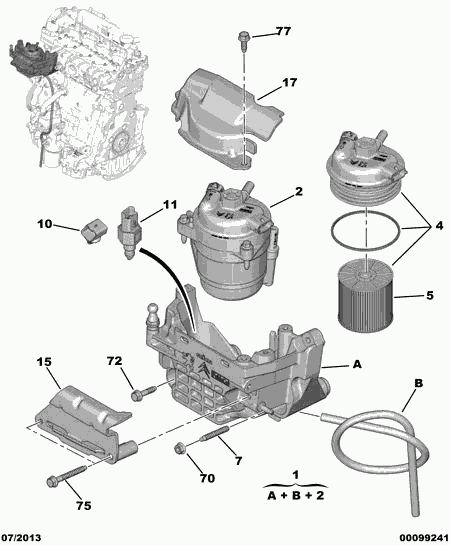 PEUGEOT 98 011 163 80 - Filtru combustibil aaoparts.ro