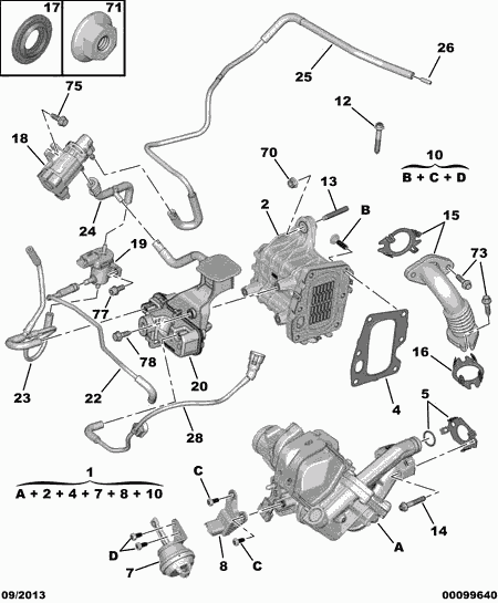 CITROËN 16 100 195 80 - Set garnitura sistem EGR aaoparts.ro