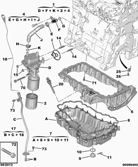 DS 98 075 943 80 - Radiator ulei, ulei motor aaoparts.ro