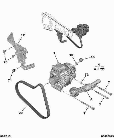 PEUGEOT 5750 RG - Curea transmisie cu caneluri aaoparts.ro