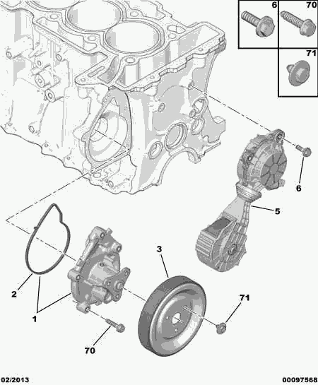 CITROËN (DF-PSA) 98 015 733 80 - Pompa apa aaoparts.ro