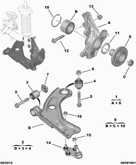 PEUGEOT (DF-PSA) 16 101 376 80 - Set rulment roata aaoparts.ro