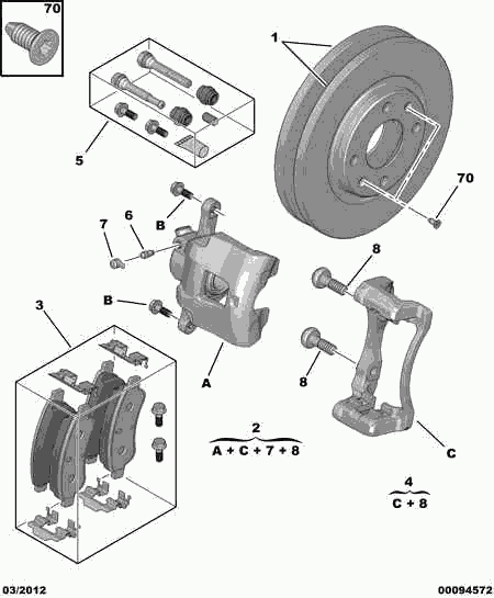 CITROËN 16 086 913 80 - Set placute frana,frana disc aaoparts.ro