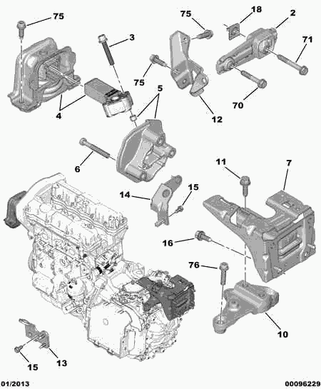 CITROËN 96 765 708 80 - Suport motor aaoparts.ro