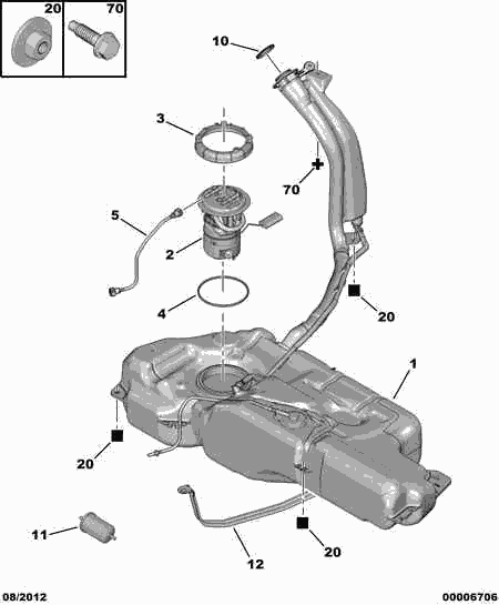 CITROËN 1525 KJ - Modul alimentare combustibil aaoparts.ro