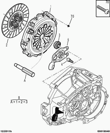 PEUGEOT 2041.97 - Rulment de presiune aaoparts.ro