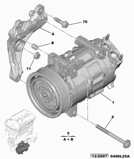 CITROËN 6453.WH - Compresor, climatizare aaoparts.ro