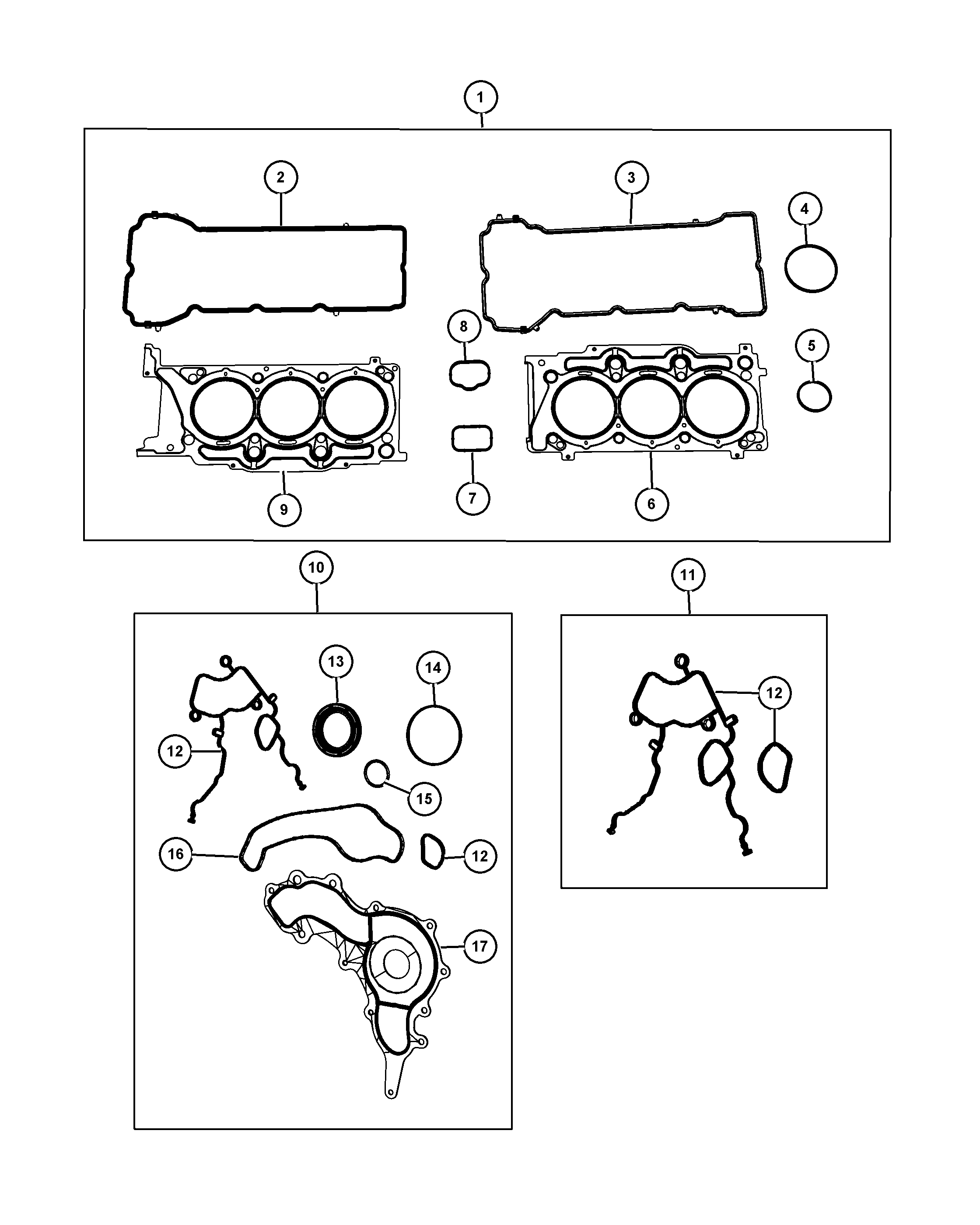 Jeep 5184 595AE - Garnitura, capac supape aaoparts.ro