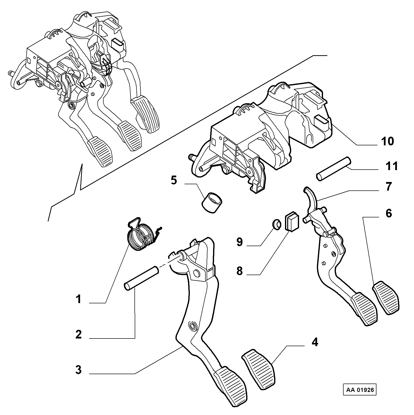 FCA 71746347 - Acoperire pedala, pedala frana aaoparts.ro