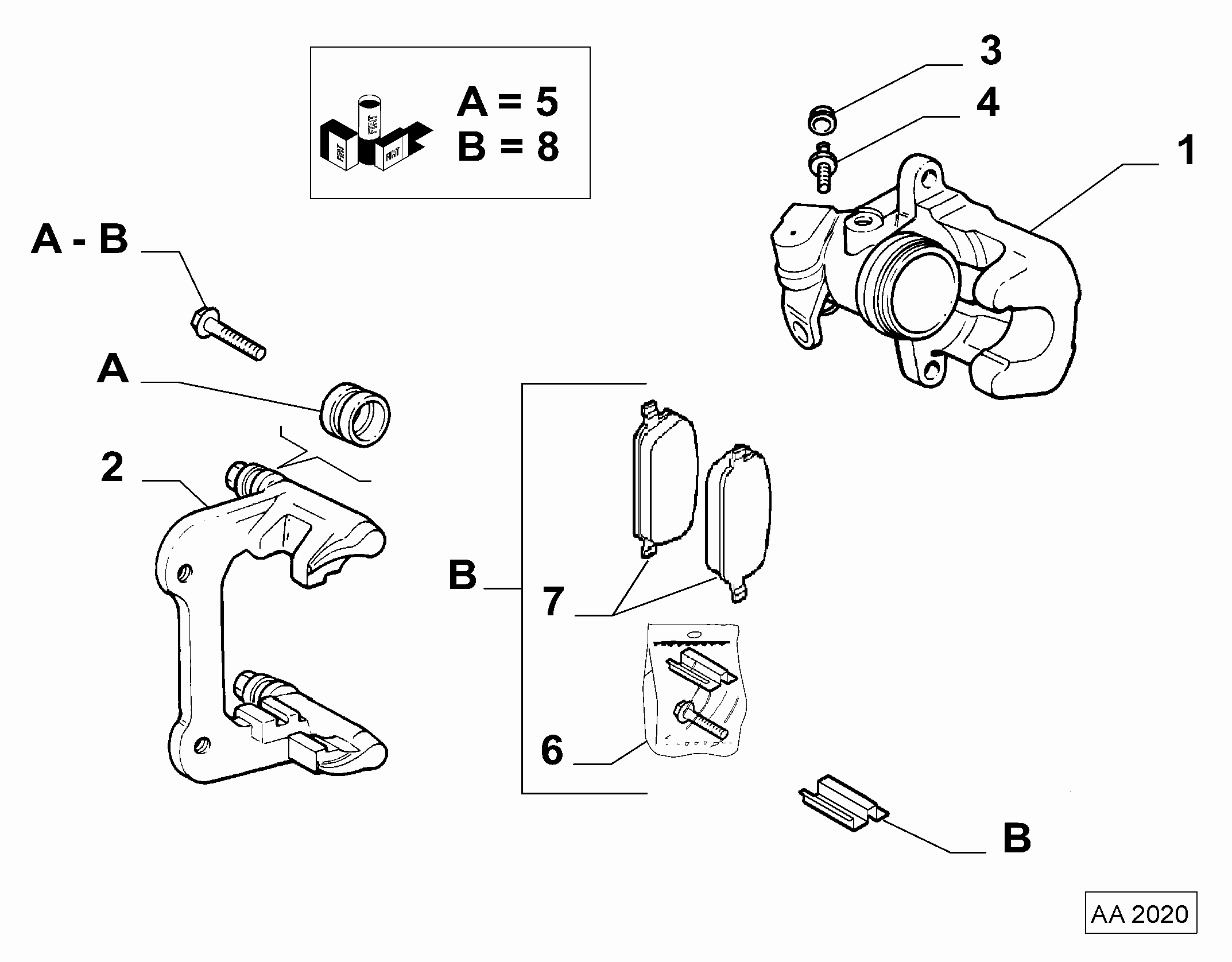 FIAT 71770125 - Set accesorii, placute frana aaoparts.ro