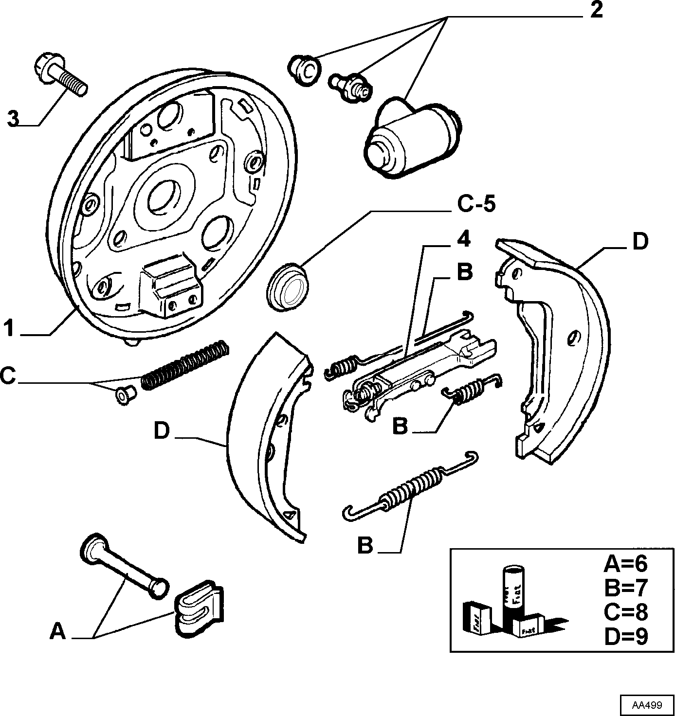 FIAT 77362296 - Set saboti frana aaoparts.ro