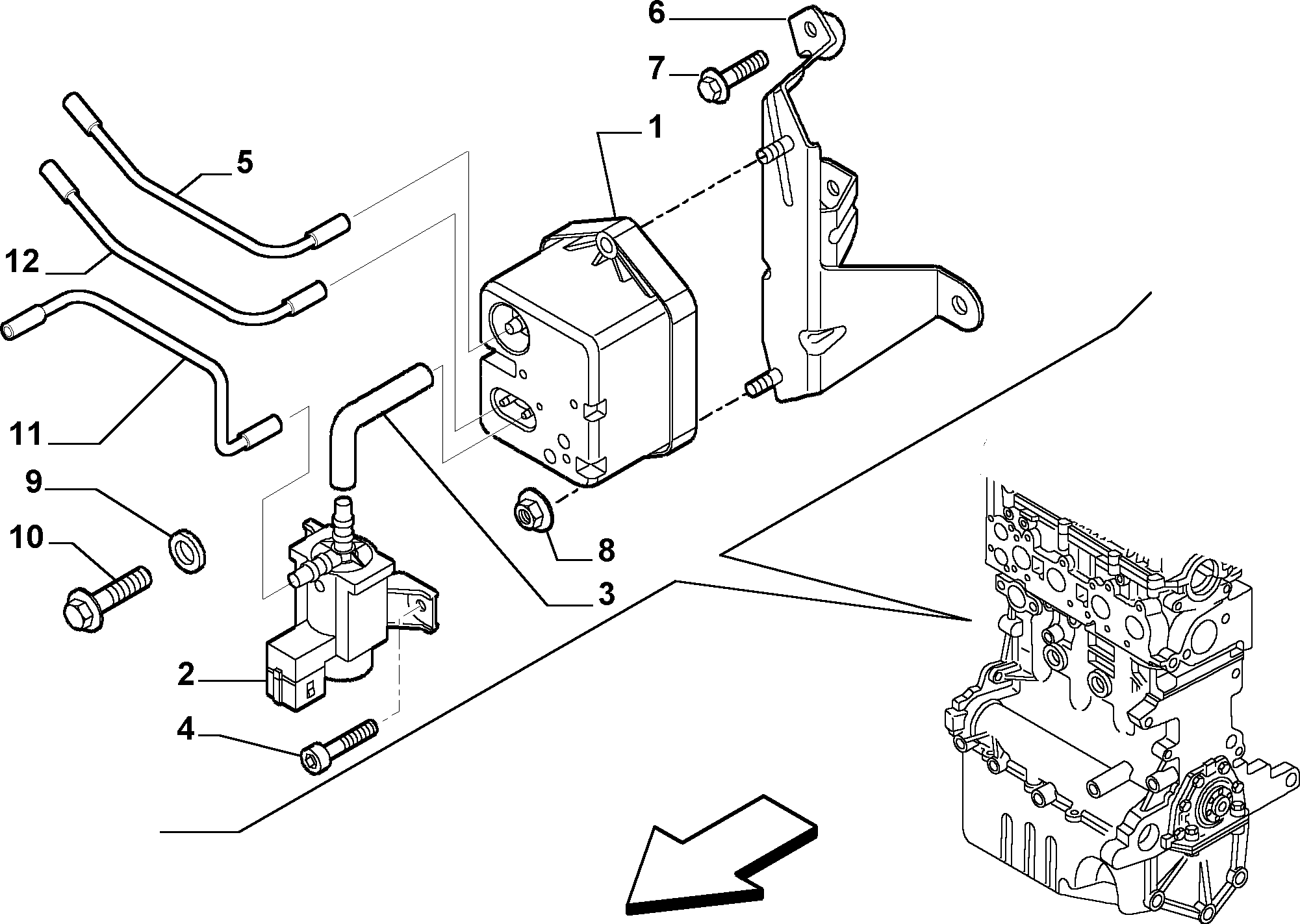 FCA 46813570 - Supapa,sistem de introducere aer suplimentar aaoparts.ro