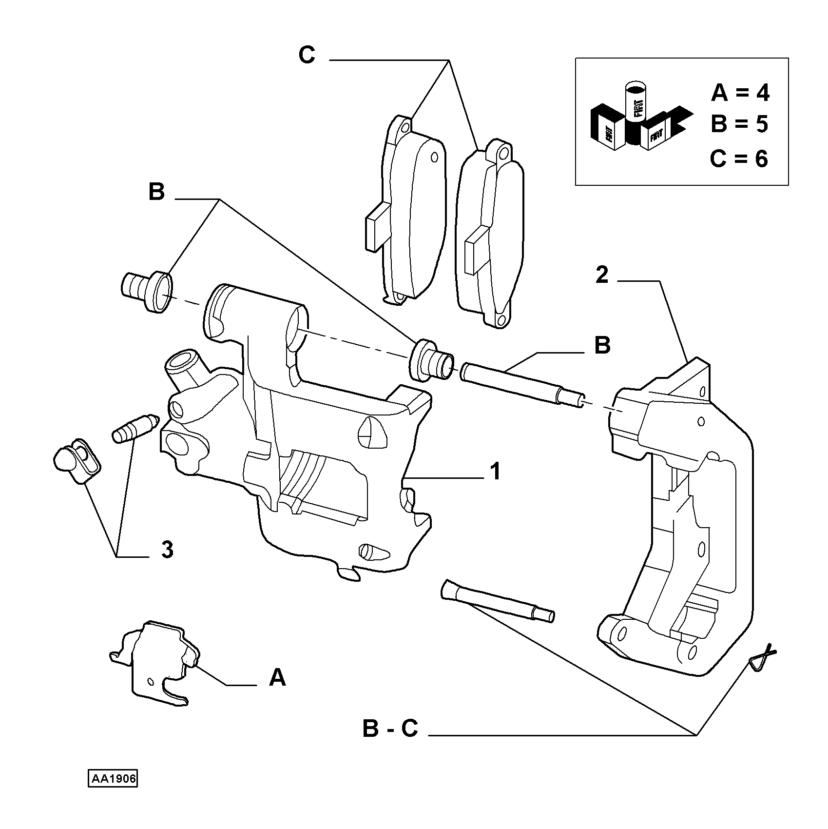 FIAT 77365337 - Set placute frana,frana disc aaoparts.ro