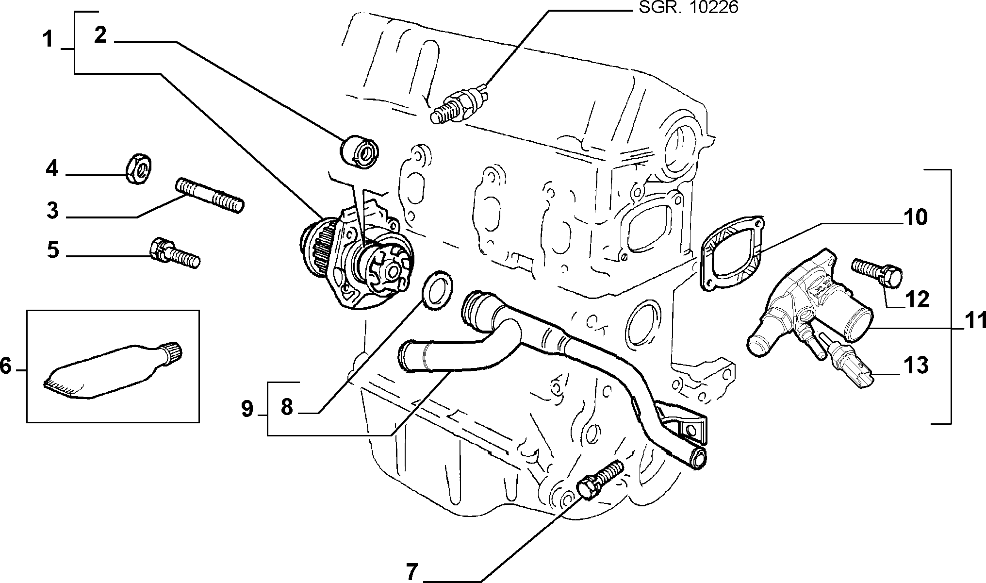 Alfa Romeo 552 2139 7 - Pompa apa aaoparts.ro