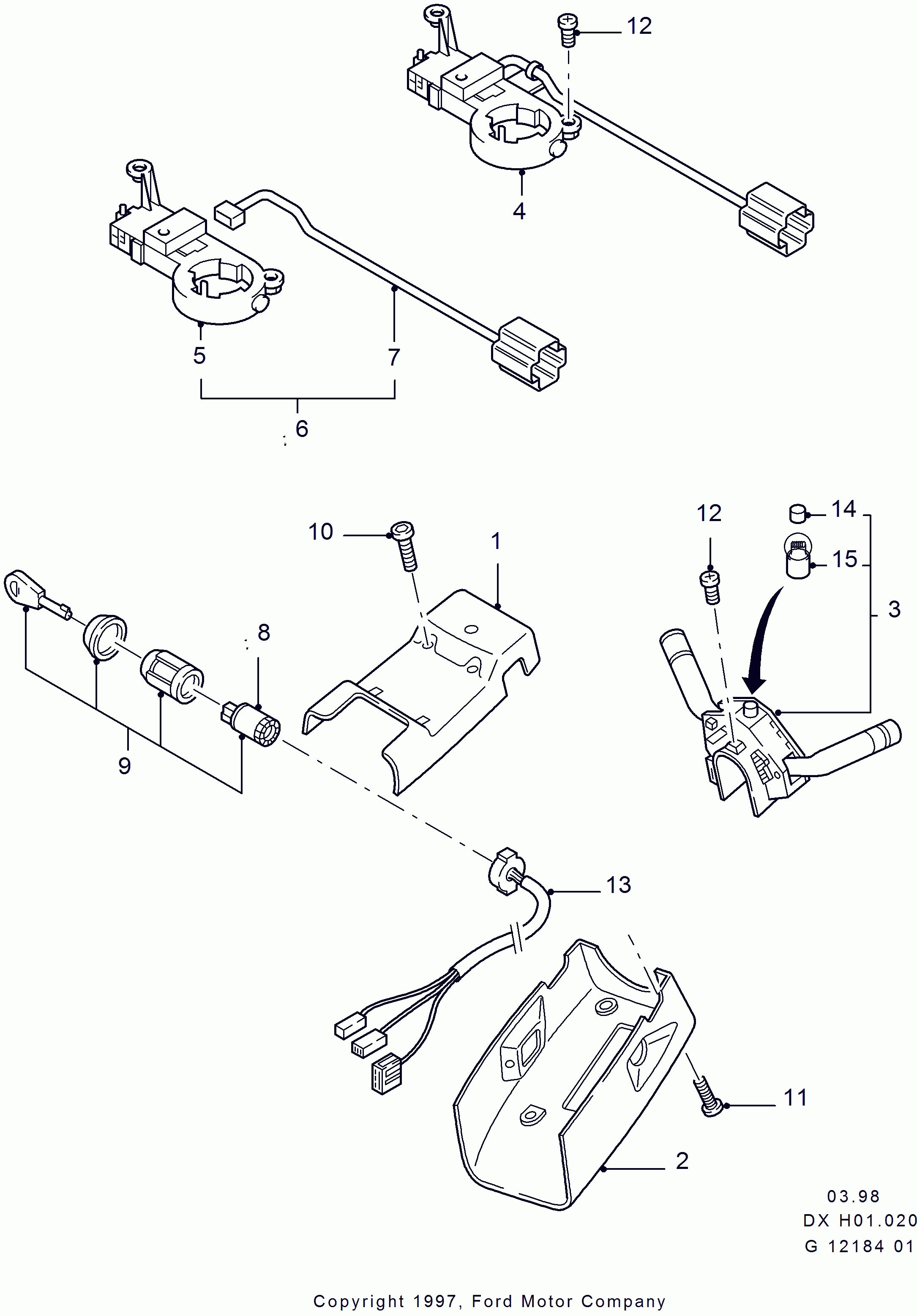 FORD 1 022 184 - Comutator pornire aaoparts.ro