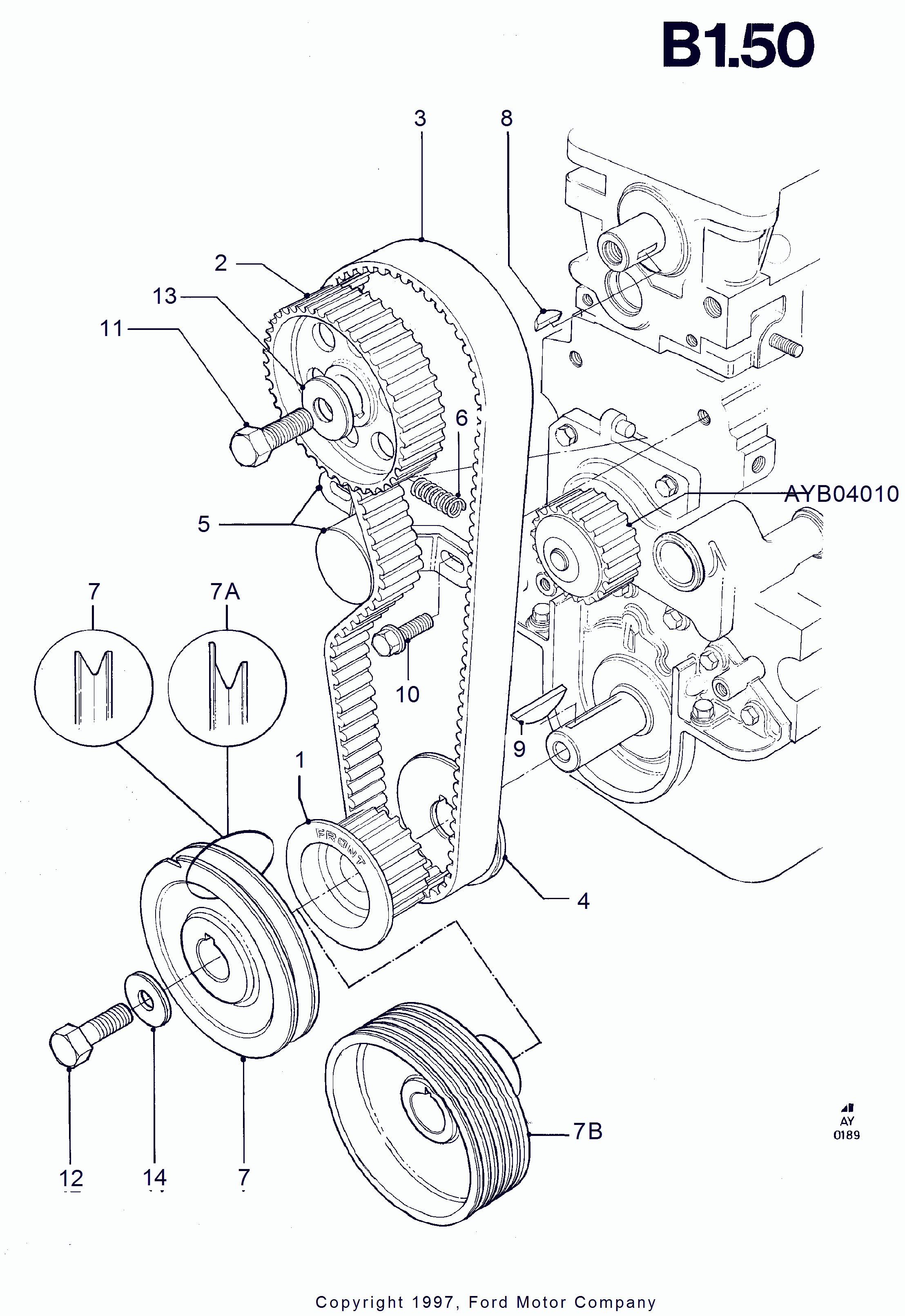 FORD 6 711 044 - Curea de distributie aaoparts.ro