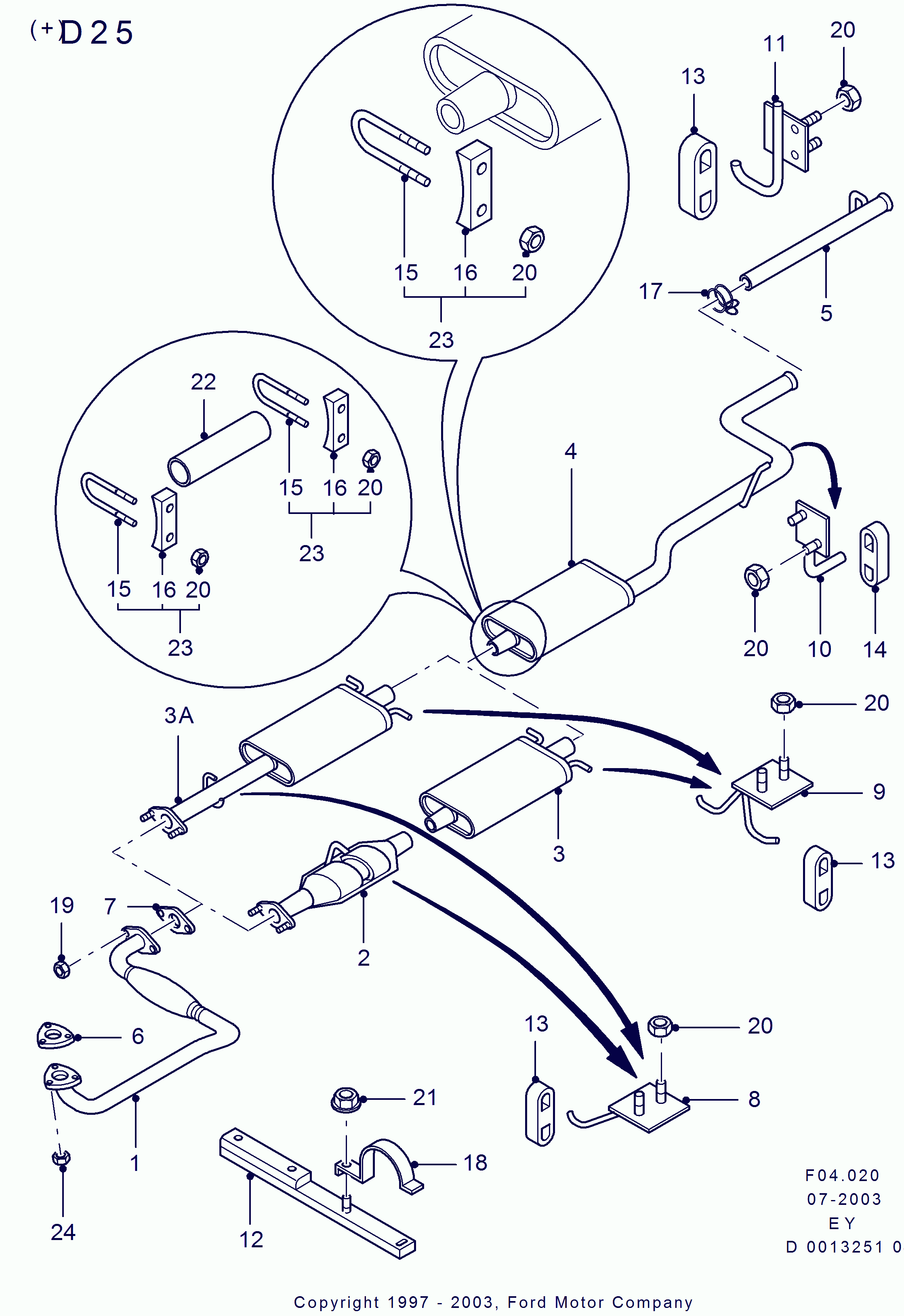 FORD 6 993 854 - Garnitura, racord evacuare aaoparts.ro