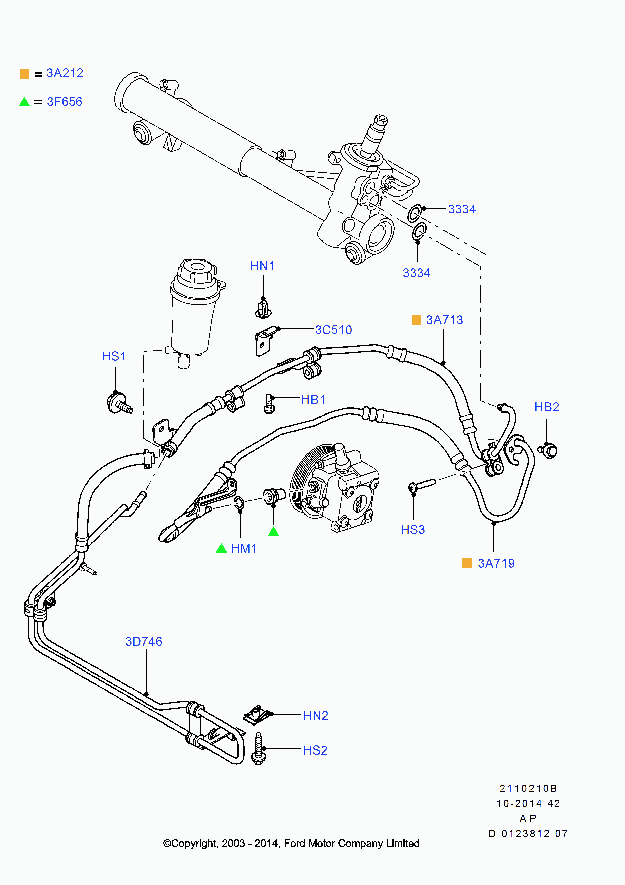 FORD 1743276 - Furtun hidraulic, sistem de directie aaoparts.ro