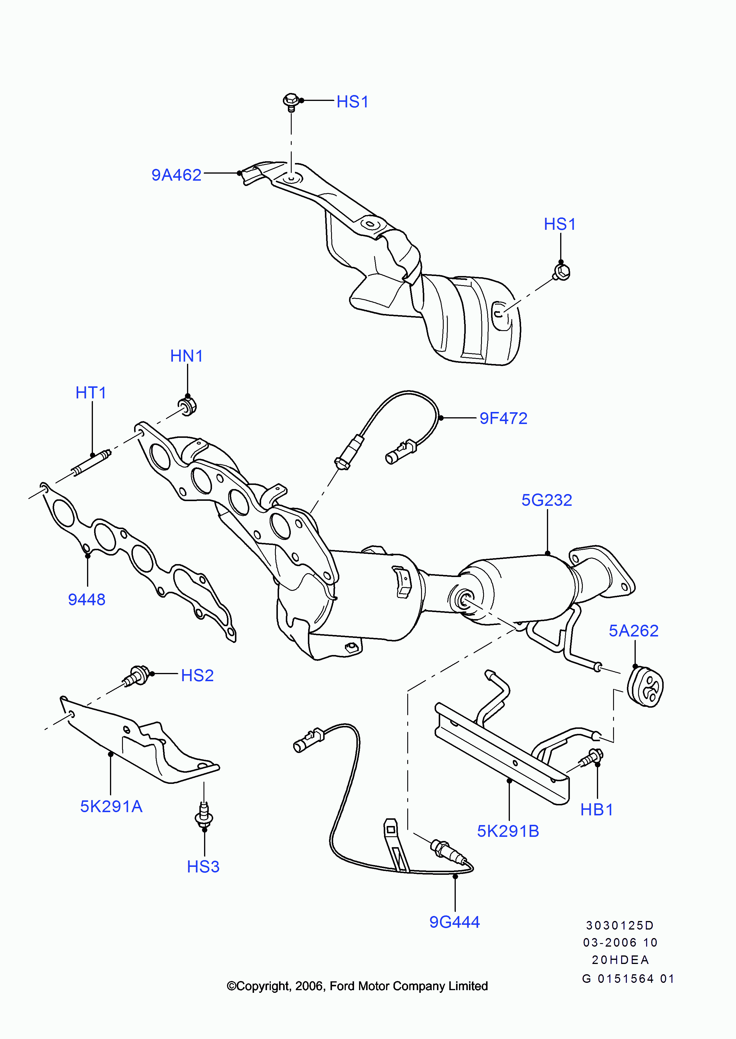 FORD 1 136 702 - Garnitura, galerie evacuare aaoparts.ro