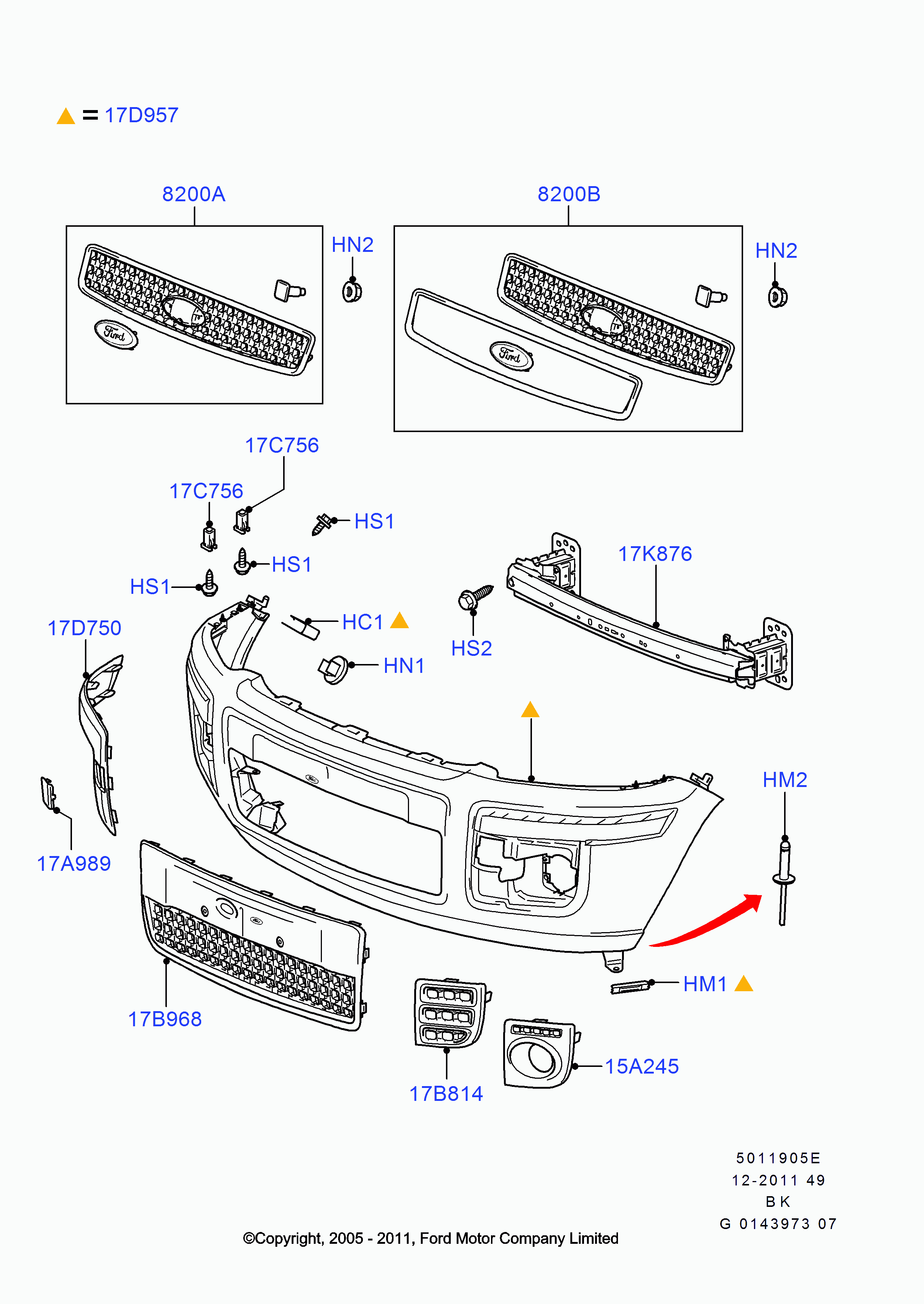 FORD 1369324 - Grila ventilatie, bara protectie aaoparts.ro