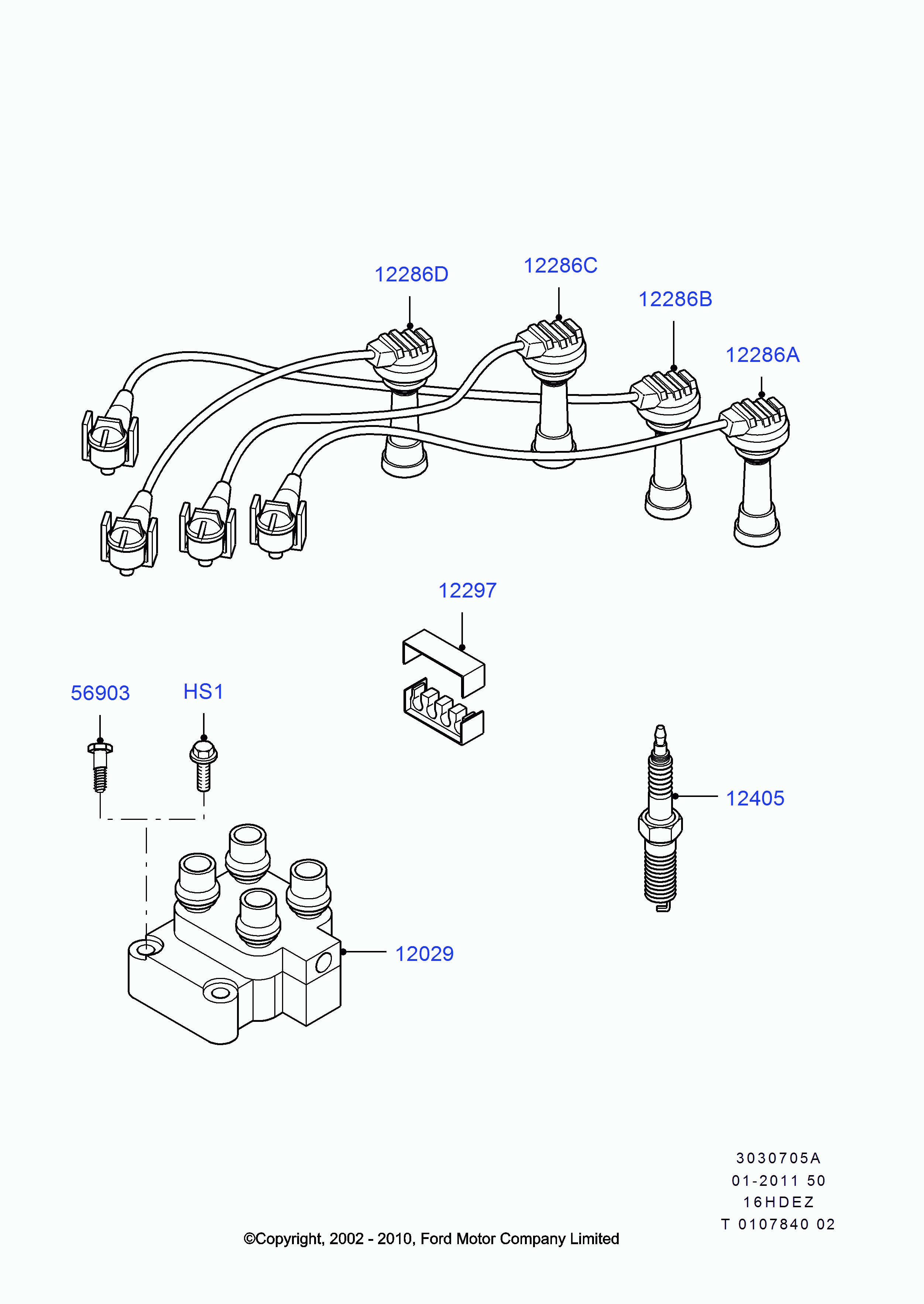 FORD 1502365 - Set cablaj aprinder aaoparts.ro