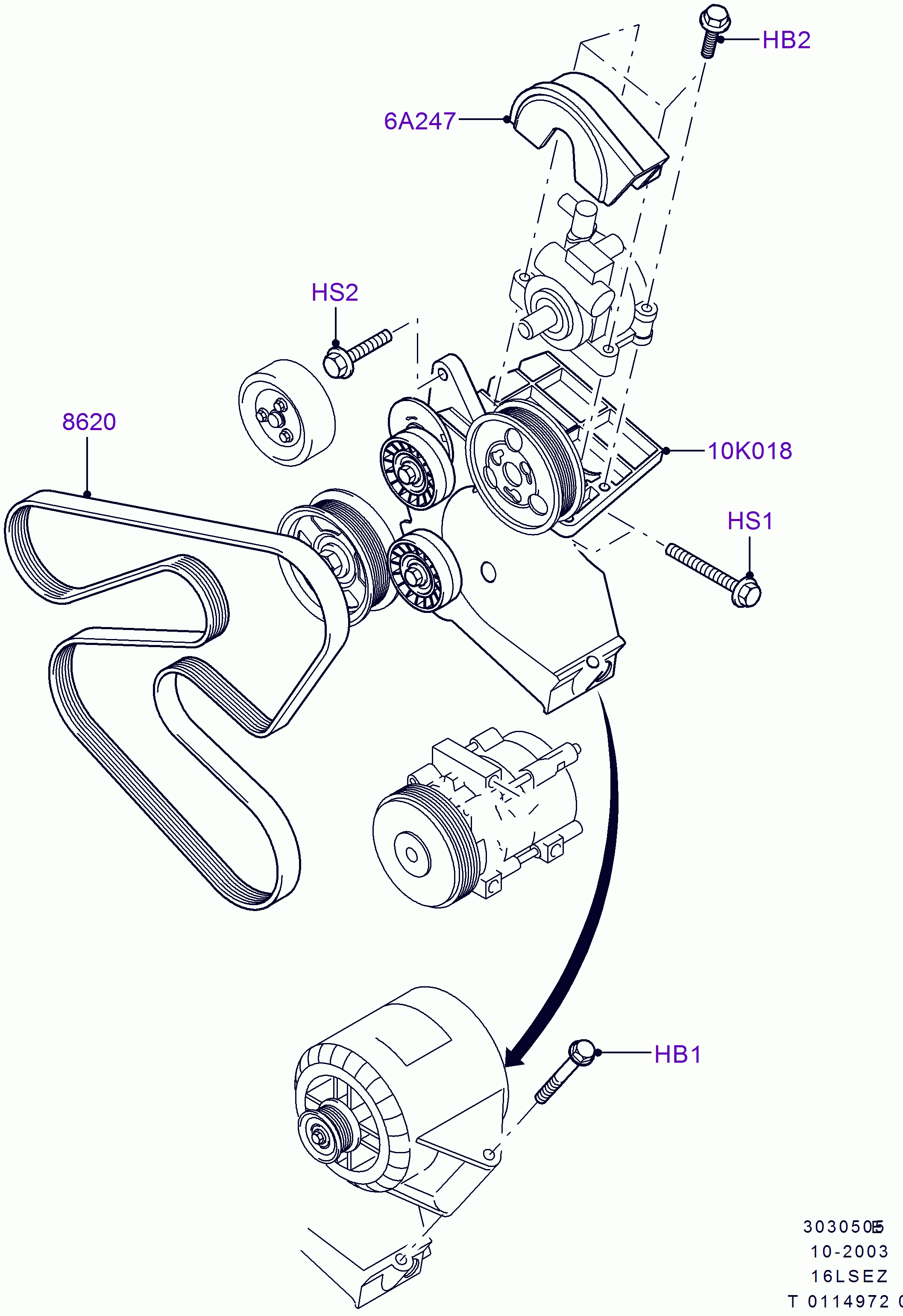 FORD 1089877 - Curea transmisie cu caneluri aaoparts.ro