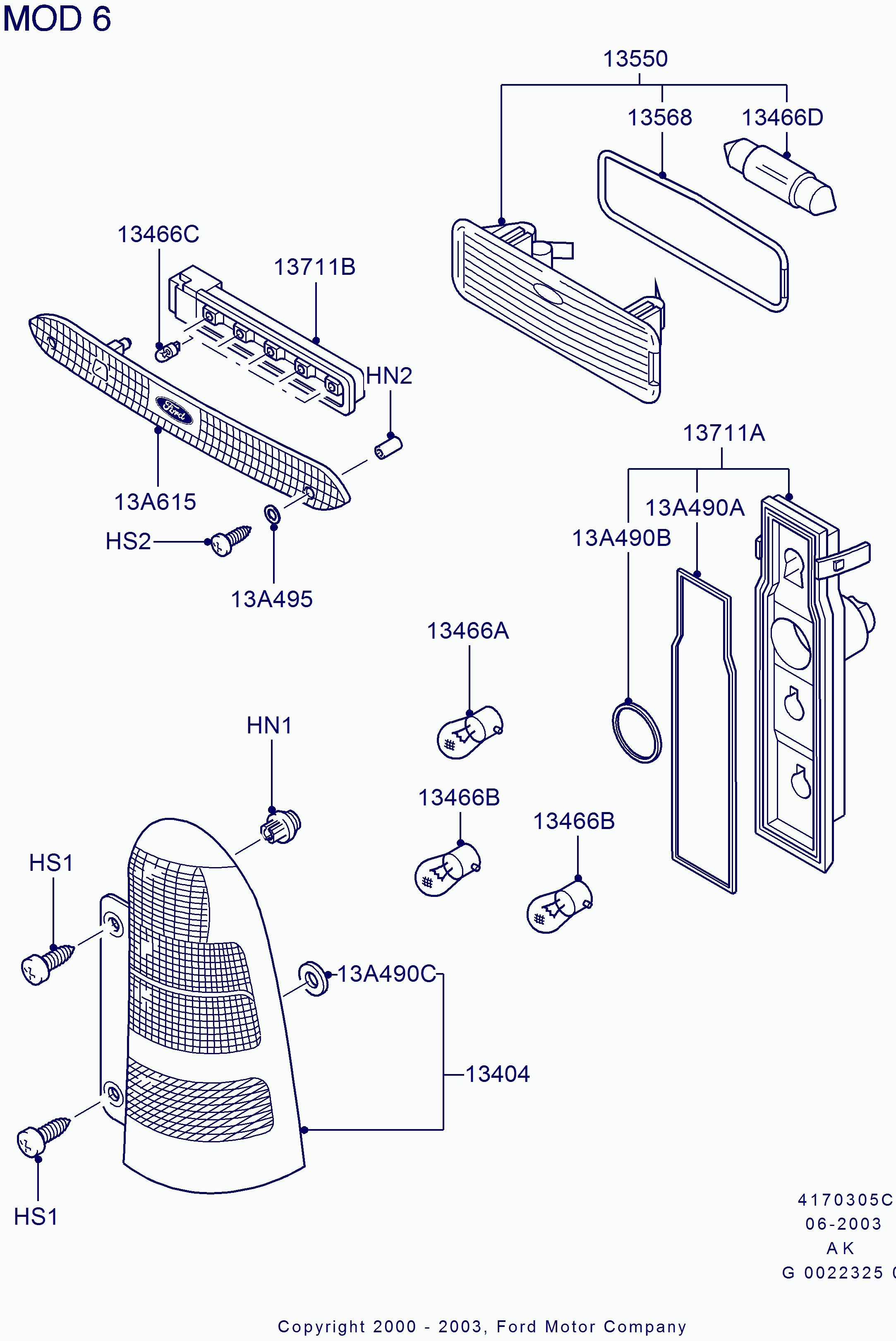 FORD 1109489 - Iluminare numar de circulatie aaoparts.ro