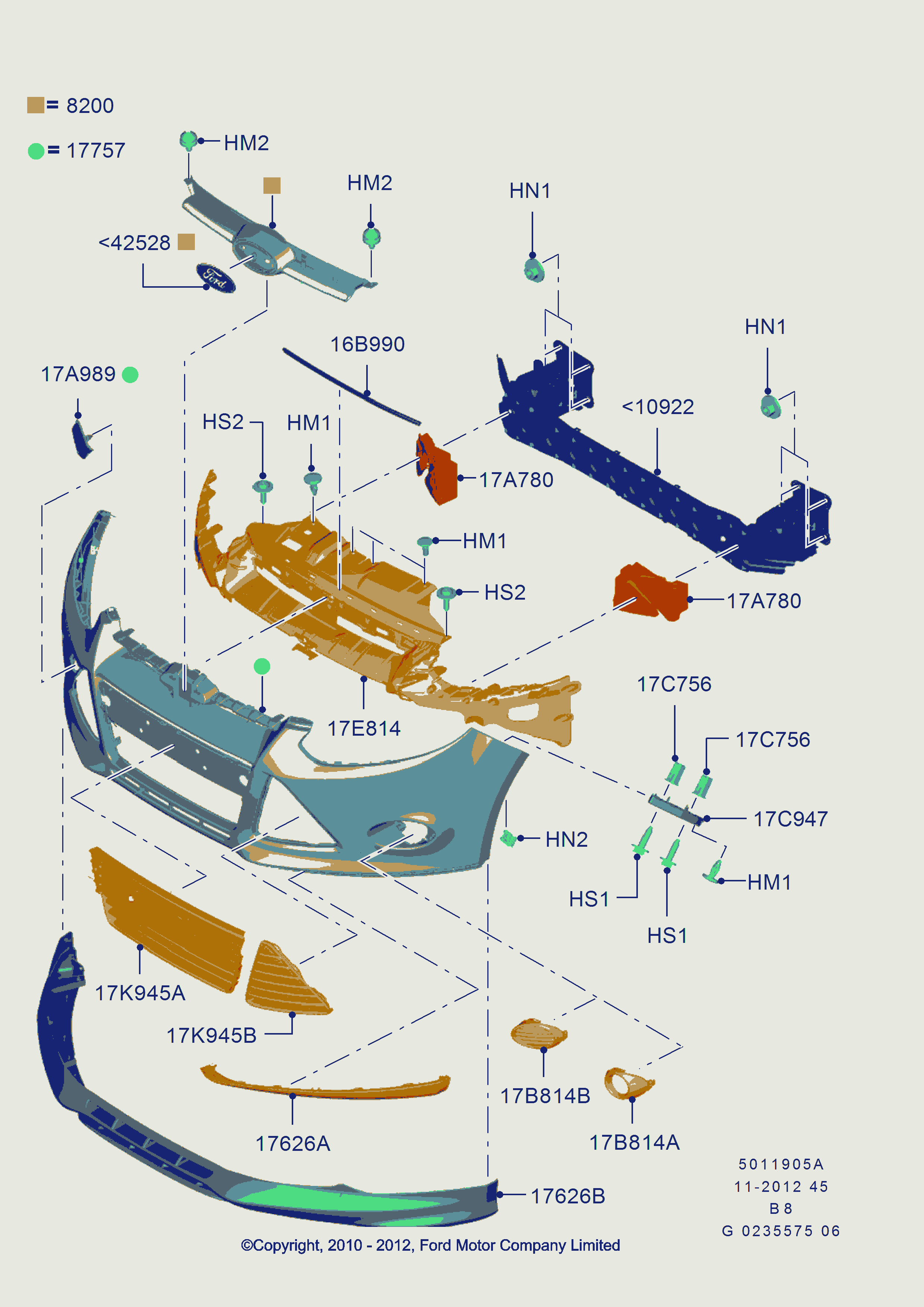 FORD 1694984 - Rama, proiector ceata aaoparts.ro