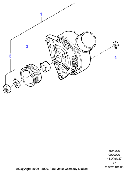 FORD 1 100 711 - Generator / Alternator aaoparts.ro